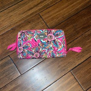 Vera Bradley SunBurst Floral turn lock wallet